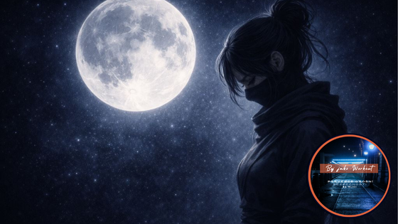 Symbol měsíce a lidské siluety – vnitřní rytmus a vnímání těla