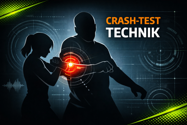 Crash test technik sebeobrany – biomechanické testování páky na&nbsp;ruku