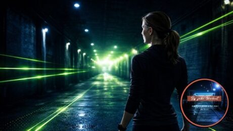 Žena stojící v tmavém městském prostředí - BJW